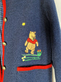 Vintage Winnie Puhh Trachtenjacke Bestickt Dunkelblau M