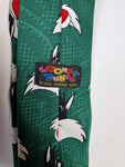 Vintage Looney Tunes Krawatte 1993 Warner Bros Sylvester The Cat Grün