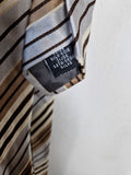 Moderne Lagerfeld Krawatte Basic Made In Italy Seide Braun