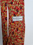 Vintage Moshammer Krawatte München Blumen Rot Bunt