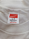 Rare! Vintage Hanes Shirts 3er Packet 1987 Deadstock Single Stitched Weiß (42/44) L