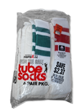 Rare! Vintage Woolworth Tube Socks Deadstock Over The Calf 6er Pack Weiß Rot Grün