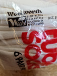 Rare! Vintage Woolworth Tube Socks Deadstock Over The Calf 6er Pack Weiß Rot Grün