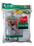 Vintage Hanes Chusion Ankle Socks 7erPack Deadstock Made In USA Weiß