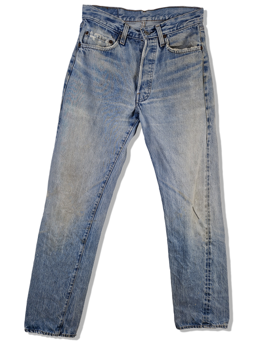 Rare! Vintage Levis Jeans 80s Red Line Selvedge Hellblau S-M