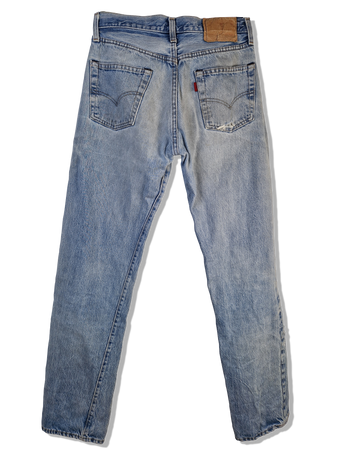 Rare! Vintage Levis Jeans 80s Red Line Selvedge Hellblau S-M