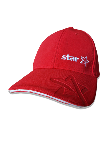 Moderne Star Cap Bestickt Rot