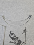 Y2K NoName Shirt Kalligraphie Grau  S-M