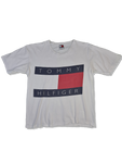 Vintage Tommy Hilfiger Shirt Big Logo Classic Made In USA Weiß XL