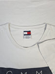 Vintage Tommy Hilfiger Shirt Big Logo Classic Made In USA Weiß XL