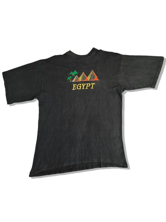 Vintage Tourist Shirt Egypt Faded Ausgewaschen Schwarz XL-XXL