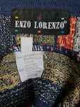 Vintage Enzo Lorenzo Strickpulli Linear Bunt (54) L-XL