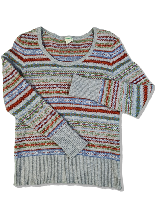 Hessnatur Strickpullover Feminin Schurwolle Made In Scotland Bunt (D40/42) L-XL