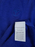 Moderner Carlo Colucci Pullover Merino Anteil V-Ausschnitt Made In Italy Blau M