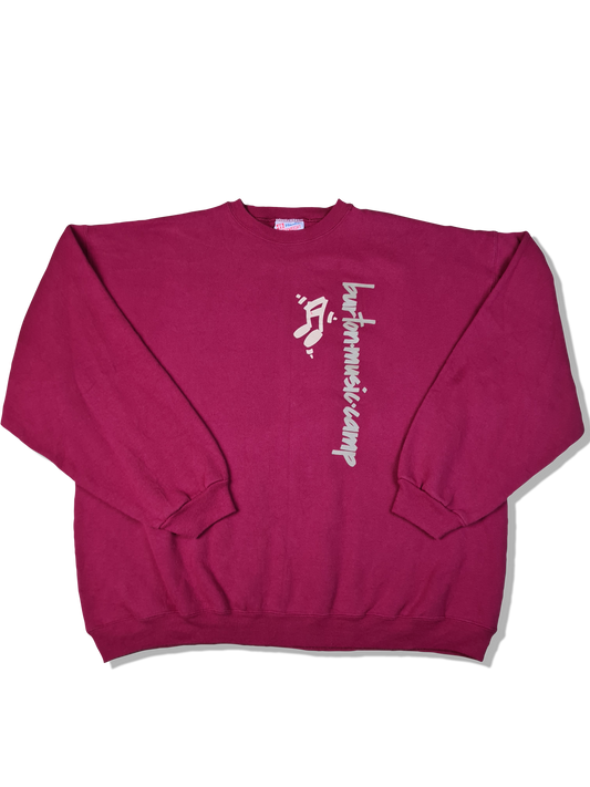 Vintage Hanes Sweater Burton Music Camp Rot XL