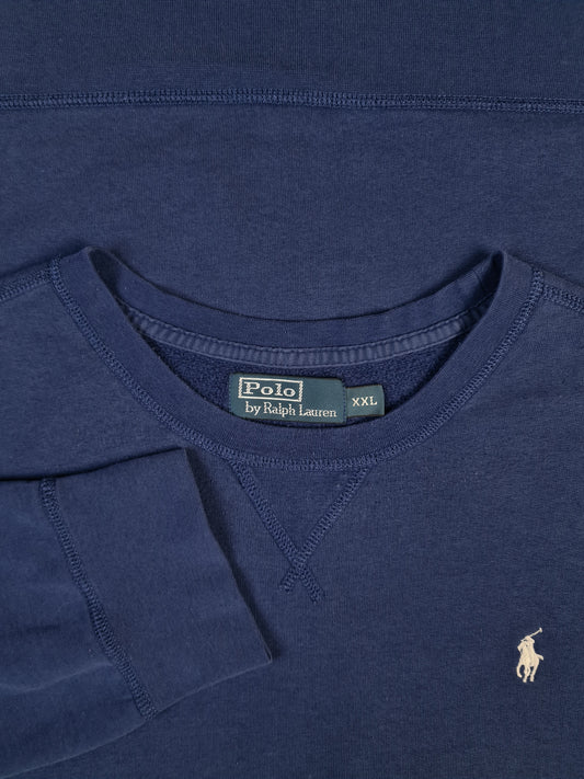 Moderner Ralph Lauren Sweater Basic Blau XXL