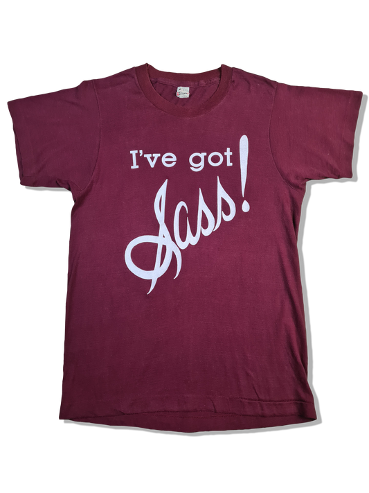 Vintage Screen Stars Shirt 80s "I've got Sass!" Wine Werbung M