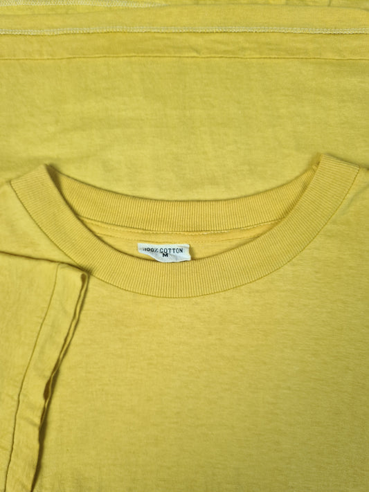 Vintage Basic Shirt Blank Single Stitched Gelb M