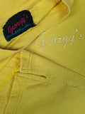 Vintage Georgy's Shirt Heavy Fabric Basic Blank Bestickt Gelb L