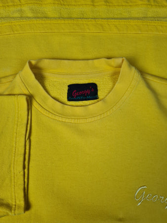 Vintage Georgy's Shirt Heavy Fabric Basic Blank Bestickt Gelb L