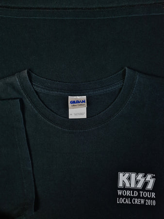 Modernes Gildan Shirt Kiss World Tour 2010 Local Crew Schwarz XL