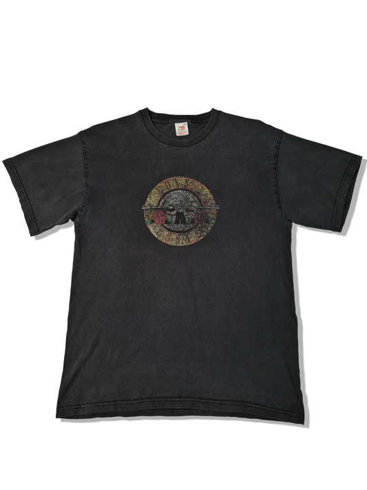 Modernes Fruit Of The Loom Shirt Guns n' Roses Print Schwarz L