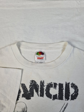 Vintage Fruit Of The Loom Shirt Rancid Bedruckt Weiß S