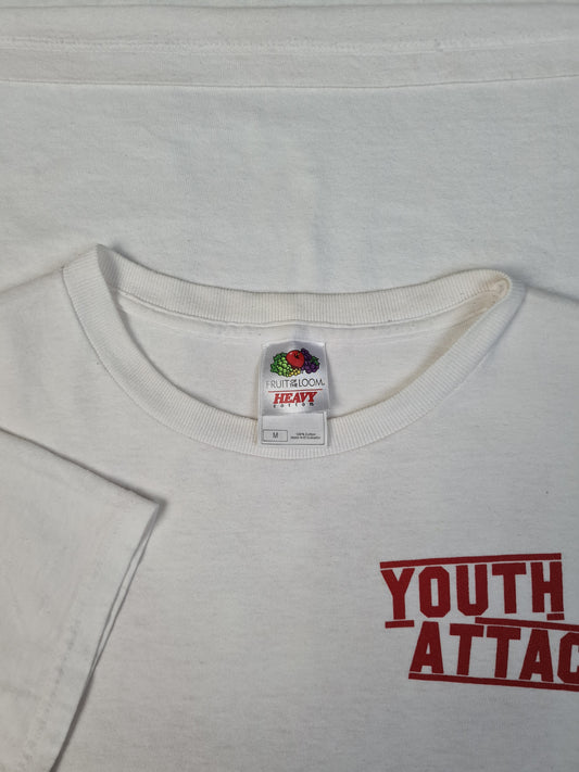 Modernes Fruit Of The Loom Shirt 2005 Youth Attack "Dont Look Back" Weiß M