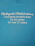 Vintage TeeJays Shirt 1990 Weight Watchers Made In USA Single Stitched Blau L