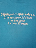 Vintage TeeJays Shirt 1990 Weight Watchers Made In USA Single Stitched Blau L