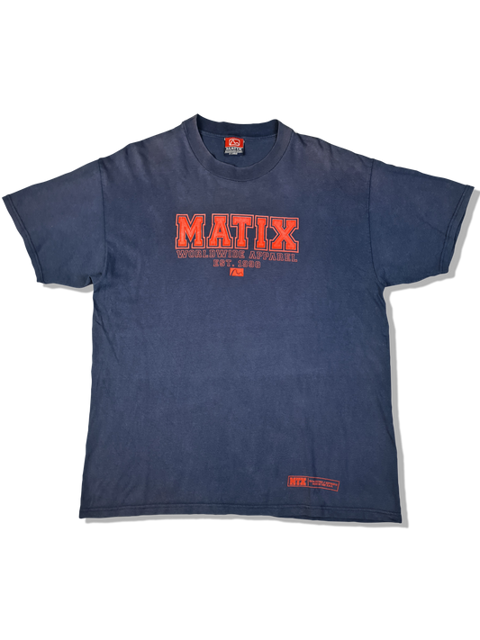 Vintage Matix Shirt Skater Made In USA Blau XL