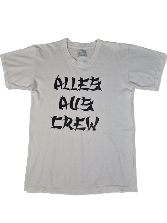 Vintage Screen Stars Shirt Alles Aus Crew Funny Print Weiß S