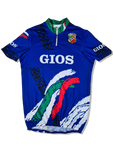 Vintage Gios Radtrikot Italien Flagge Made In Italy Blau L-XL