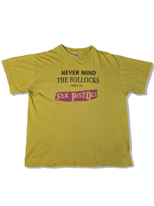 Vintage Sex Pistols Shirt "Nevermind the Bollocks" Bedruckt Gelb L