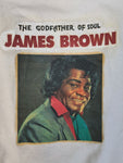 Vintage James Brown Poloshirt "The Godfather Of Soul" Weiß M