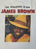 Vintage James Brown Poloshirt "The Godfather Of Soul" Weiß M