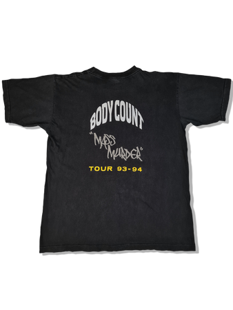 Rare! Vintage Body Count Shirt "Mass Murder" Tour 93-94 Single Stitched L