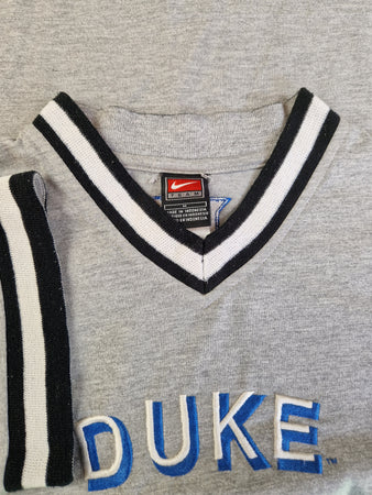 Vintage Nike Shirt Duke Basketball Bestickt Grau XS-S