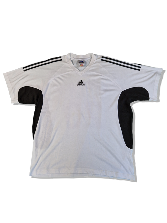 Vintage Adidas Shirt 2002 Fußballgott #20 Bedruckt Weiß XL