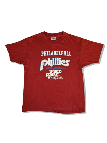 Vintage Hanes Shirt 1983 Philadelphia Phillies Baseball Made In USA Single Stitched Rot XL