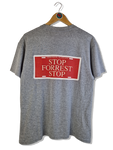 Vintage Bubba Gump Shirt 2003 "Run Forrest/Stop Forrest" Backprint Grau M