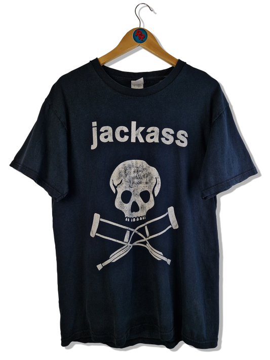 Vintage Fruit Of The Loom Shirt Jackass Schwarz L