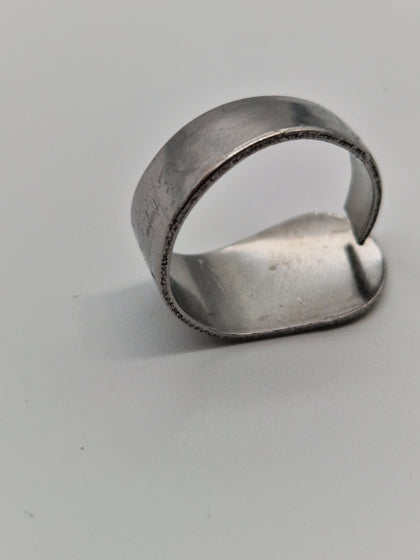 Upcycling Besteckschmuck Ring Stainless Steel Silber Optik