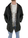 Basic Barbour Wachsjacke Cordkragen Schwarz L